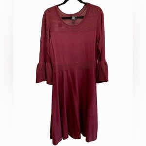 Liz Claiborne Burgundy Knit Dress
